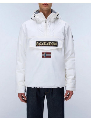 Napapijri Rainforest 3 Ανδρικό Μπουφάν Χειμωνιάτικο Pullover Λευκό NP0A4GMC-002