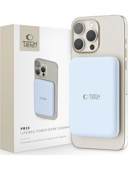 Tech-Protect PB10 with Wireless Power Bank 5000mAh 15W Blue