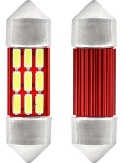 Amio - Λαμπάκια Πλαφονιέρας LED 31mm C5W C10W 12/24V 2W 5600K 12xSMD 4014 CANBUS για Καθαρό Φωτισμό Εσωτερικού - Σετ 2 Τεμ. (01631/AM)