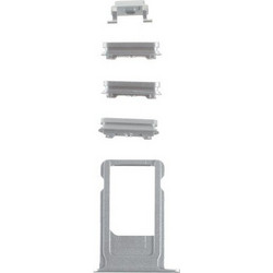 Σετ Εξωτερικών Κουμπιών 3 σε 1 Power Volume Mute Buttons Sim Card Tray για iPhone 6s Plus - Ασημί