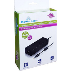 Powertech Φορτιστής Laptop 90W 19V 4.74A για Acer με Ενσωματωμένο Καλώδιο Τροφοδοσίας PT-57