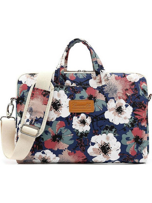 Canvaslife Briefcase Τσάντα Laptop Ώμου 13" Blue Camellia