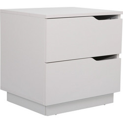 Κομοδίνο Verena pakoworld σε λευκή απόχρωση 48x40x48εκ - PAKO WORLD - 225-000079
