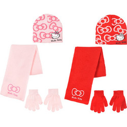 Hello Kitty Bow Σετ Παιδικού Σκούφου, Κασκόλ και Γαντιών 52-54 εκ