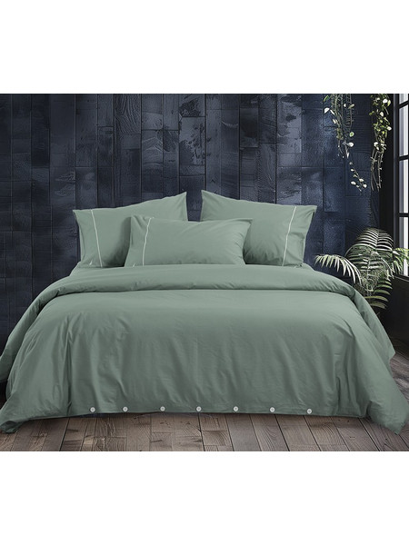 Παπλωματοθηκη nau Wave Solid σετ Υ/πλη nef nef Homeware Green 1x(240x220)+2x(52x72)