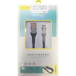 Καλώδιο Τροφοδοσίας USB Type-A To Lightning Charging & Data Sync LX75 για Apple Iphone 14 Plus 14 Pro Max iPhone 13 mini 13 Pro iPhone 12 iPhone XR iPhone 8 iPhone 7 Plus USB Cable 100W Male 1m Braide