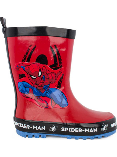MARVEL SP015630 SPIDERMAN Γαλότσα για αγόρι σε συνθετικό υλικό Μαύρο-Κόκκινο
