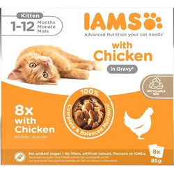 IAMS DELIGHTS Kitten in Gravy box - wet cat food - 8x85g