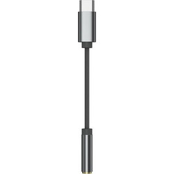 KZ καλώδιο USB-C αρσενικό σε θηλυκό 3,5 mm, Γκρί, 11 cm (AM01)