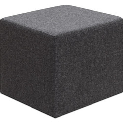 Σκαμπώ Linda Megapap υφασμάτινο χρώμα ανθρακί 40x40x40εκ