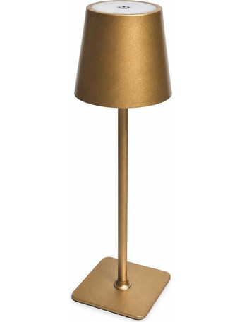 VenCore 2792-10010 - LED Table Light Rechargeable CCT Gold Brush - Διακοσμητικό Φωτιστικό LED Χρυσό Βούρτσας Μεταλλικό Πορτατίφ Επαναφορτιζόμενο USB