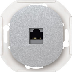 Πρίζα Δικτύου EON E616S.S socket without cover frame 1xRJ45 Cat 6A FTP, silver