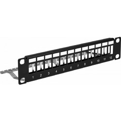 EFB Elektronik Patch Panel Keystone Rack 1U 10" 12 Θυρών [4049759190637 | 691826TS |