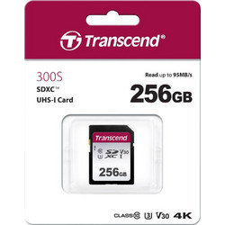 Transcend 300S SDXC 256GB Class 10 U3 V30 UHS-I