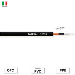 C285 PVC | Καλώδιο Μουσικών Οργάνων 1x0.50mm, Εύκαμπτο, Μαύρο (Κουλ. 100m)