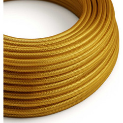 Creative Cables Kαλώδιο υφασμάτινο Χρυσό γυαλιστερό - Το Αυθεντικό Creative-Cables - RM05 στρογγυλό 2x0,75mm - XZ2RM05