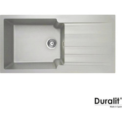 Duralit KS105 Ένθετος Νεροχύτης Γρανίτη Αντιστρεφόμενος Ματ Platinum 100x50cm