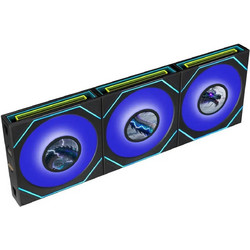 Lian Li Uni Fan SL-INF LCD Flex Reverse Case Fan 120mm ARGB με Σύνδεση 3-Pin 4-Pin PWM 3τμχ Black