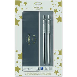 Parker Jotter Silver Stainless Steel Duo Ballpen & mechanical pencil