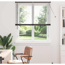 vidaXL Βενετσιάνικη Σκίαση Μαύρο 175 x 120 εκ 25 χιλ. Αλουμίνιο