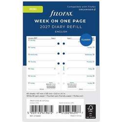 FILOFAX ΗΜΕΡΟΛΟΓΙΟ 2027 MINI WEEK ON ONE PAGE 27-68126
