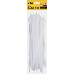 Δεματικά καλωδίων 4.6x300mm Λευκά 50 τεμάχια 7100370 VITO