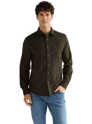 Wrangler 1 Pkt Shirt Ανδρικό Πουκάμισο Κυπαρισσί