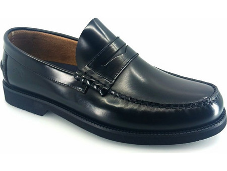 Fluchos Stamford F0047 Ανδρικά Μοκασίνια Loafers Δερμάτινα Μαύρα 31461