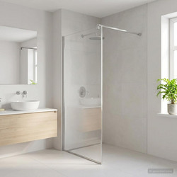 vidaXL Μπάρα Στήριξης Ντουζιέρας 70-120 cm για γυαλί 6/8 mm Χρωμέ