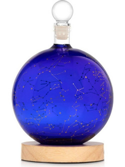 Γυάλινη Καράφα Σερβιρίσματος MikaMax Constellation Globe με Αστερισμούς / Πώμα & Φωτιζόμενη Βάση LED 750ml (5013313006121)
