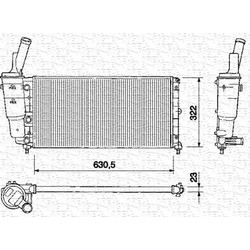 Magneti Marelli 350213161000 - BM161-ΨΥΓΕΙΟ ΜΗΧΑΝΗΣ FIAT PUNTO 176_ 1.2 16V 97-99