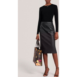 TED BAKER SIRIELA Pencil Skirt Mockable Midi Dress 285105-BLACK Black