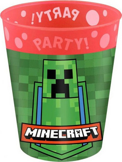 Minecraft Σετ Πλαστικών Ποτηριών 4 Τεμαχίων 250 ml