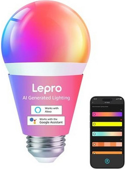Λάμπα LED LEPRO B1 E27 με Bluetooth και Wi-Fi, 806 lm