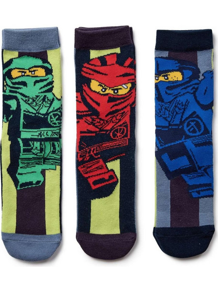 Σετ Κάλτσες 3 τεμ. Lego Ninjago 60-1101-1585-590 Σκούρο Μπλε Σκούρο Μπλε