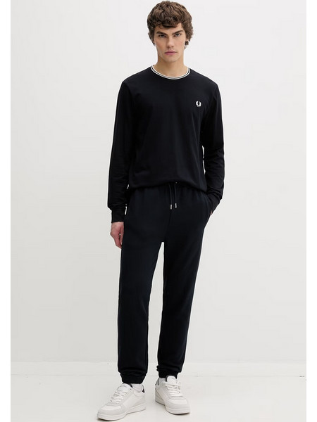Ανδρική μπλούζα μακρύ μανίκι FRED PERRY M9602 ΜΠΛΕ