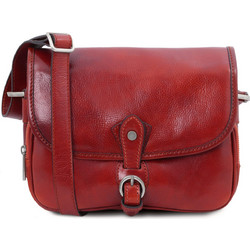 Tuscany Leather Γυναικεία Τσάντα Χιαστί Δερμάτινη Μπορντό με Στενό Λουρί TL142020