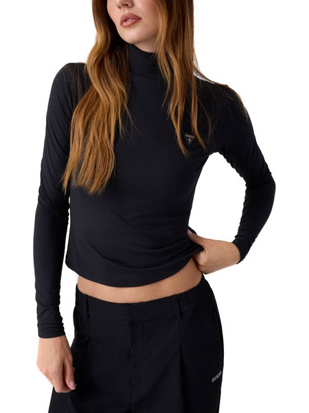 GUESS WOMEN T-SHIRT ELIRA SLIM LONGSLEEVE LOGO PRINT