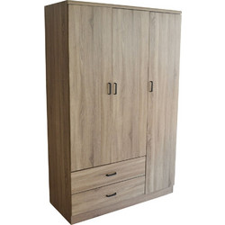 Ankor Τριφυλλη Ντουλάπα Ρούχων Φυσικό 120x52x190cm 855155