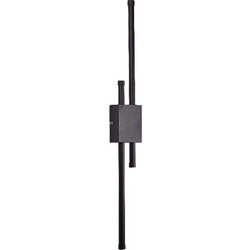Inlight Επιτοίχιο φωτιστικό LED 19W 3CCT από μαύρο μέταλλο (43046-BL)