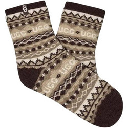 UGG Cressida Cozy Quarter Γυναικείες Κάλτσες Κοντές Καφέ 1171625-USL