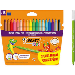 BIC σετ χρωματιστών μαρκαδόρων Kid Couleur, ultra washable, 18τμχ