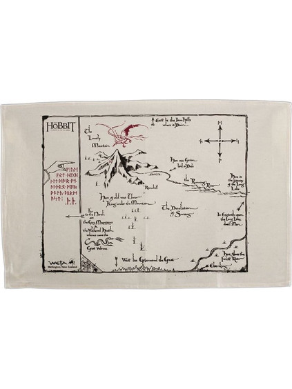 The Hobbit Tea Towel Thorins Map 72 cm