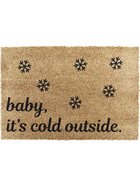 Χριστουγεννιάτικο Πατάκι Εισόδου Baby It's Cold Outdide -AMXMAS- BABYITSCOLDOUTSIDE 60x40cm Natural-Black Artsy Mats 60X40
