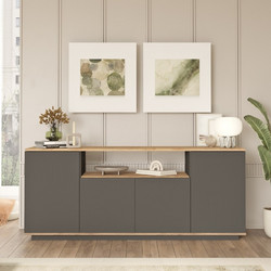 Console AVE15-AA Atlantic Pine, Anthracite Melamine Coated Particle Board 180x44.5x75 cm