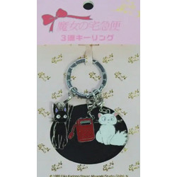 Kiki's Delivery Service Metal-Keychain Kiki, Lily & Telephone