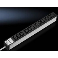 Rittal Power Strip 48.3 cm 12-way Cold-Device Sockets, Gray