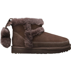 UGG Classic Mini Heritage Γυναικεία Μποτάκια Suede Σοκολατί με Γούνα 1180434-BCDR