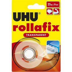 Uhu Κολλητική Ταινία Rollafix Διάφανη 25 x 19mm + Βάση