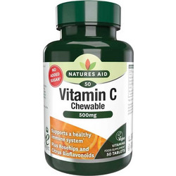 Natures Aid Vitamin C 500mg 50 Μασώμενες Ταμπλέτες